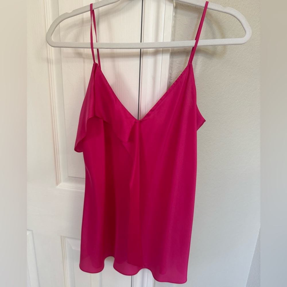 Lewit hot pink silk blouse. Size M